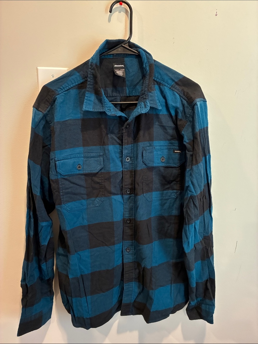 Dickies Blue & Black Plaid Lightweight Shirt Jacket